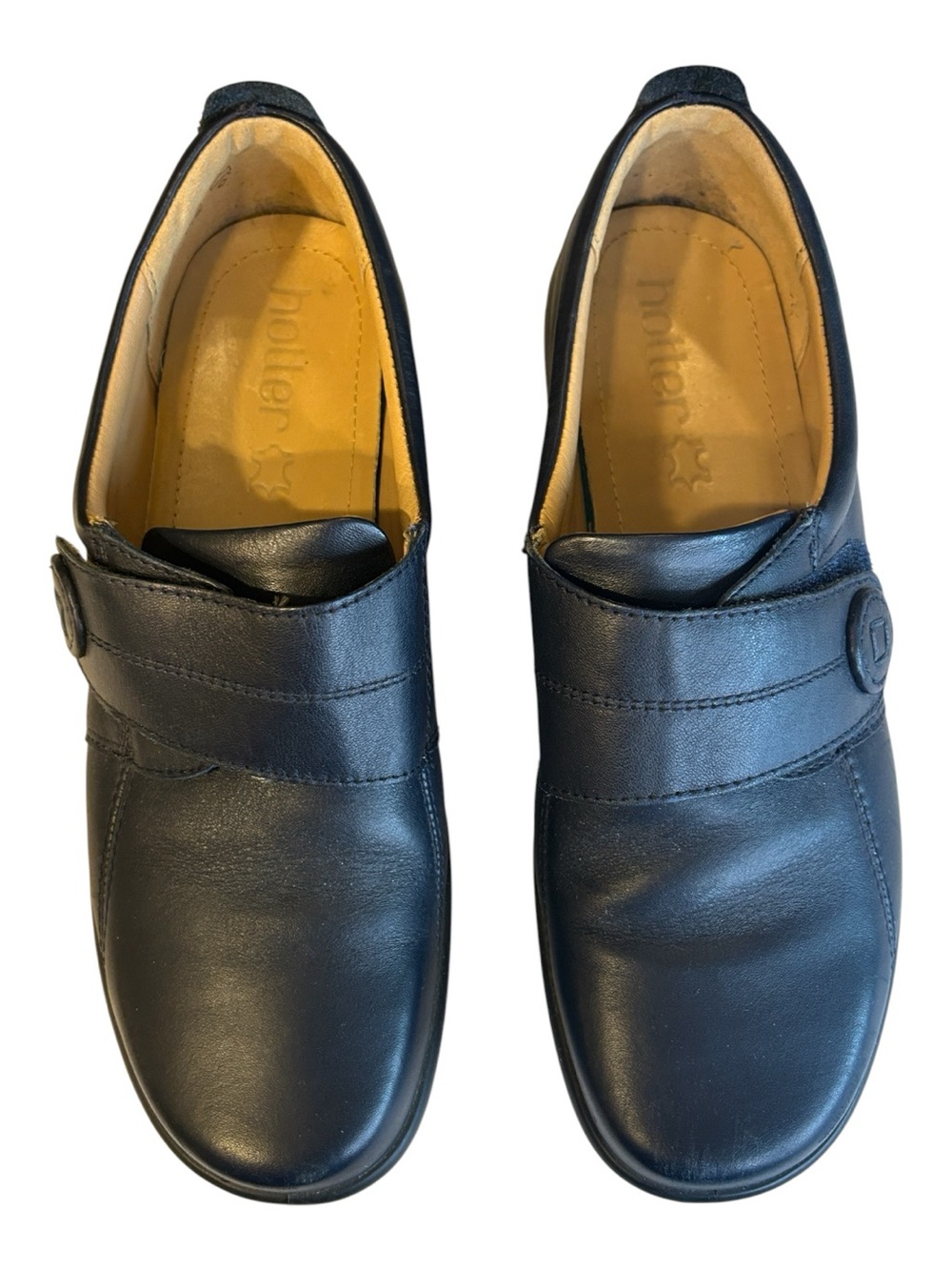 Hotter Sugar Navy Blue Leather Mary Jane Comfort Shoes Women’s US 9.5 EU 41.5‎